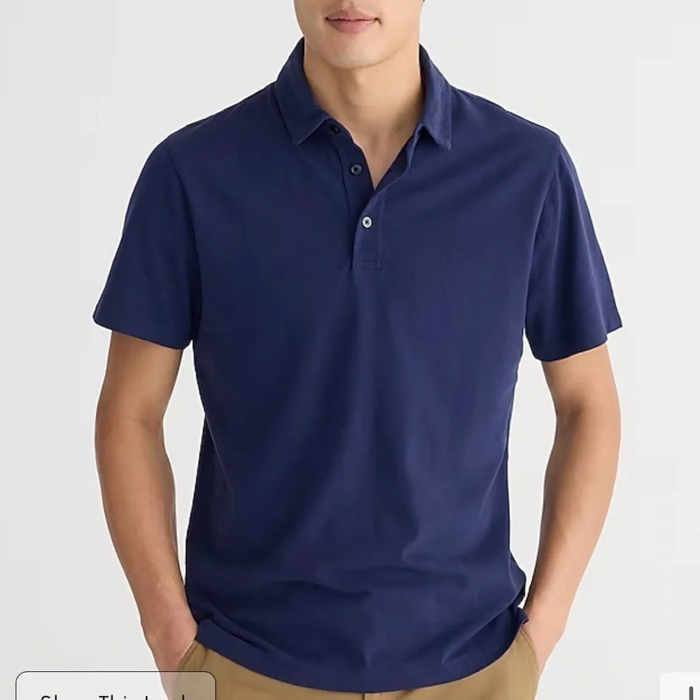 J crew ultramarine Sueded cotton polo shirt
